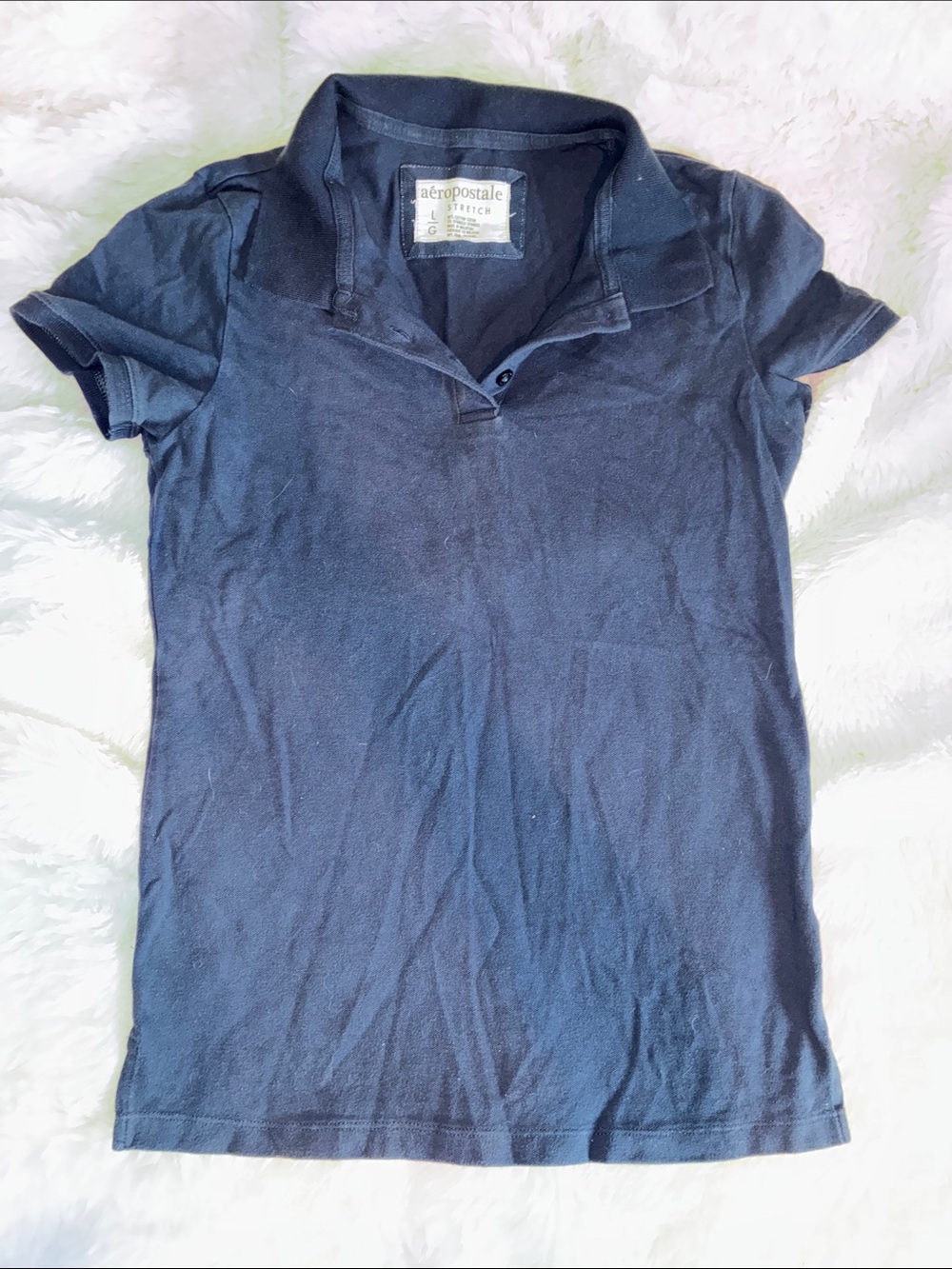 Aeropostale Dark Blue Short Sleeve Polo Shirt